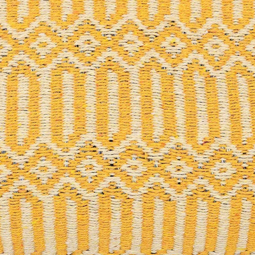 Plaid en coton "Hexa" - Ocre