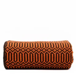 Plaid en coton "Hexa" - Orange