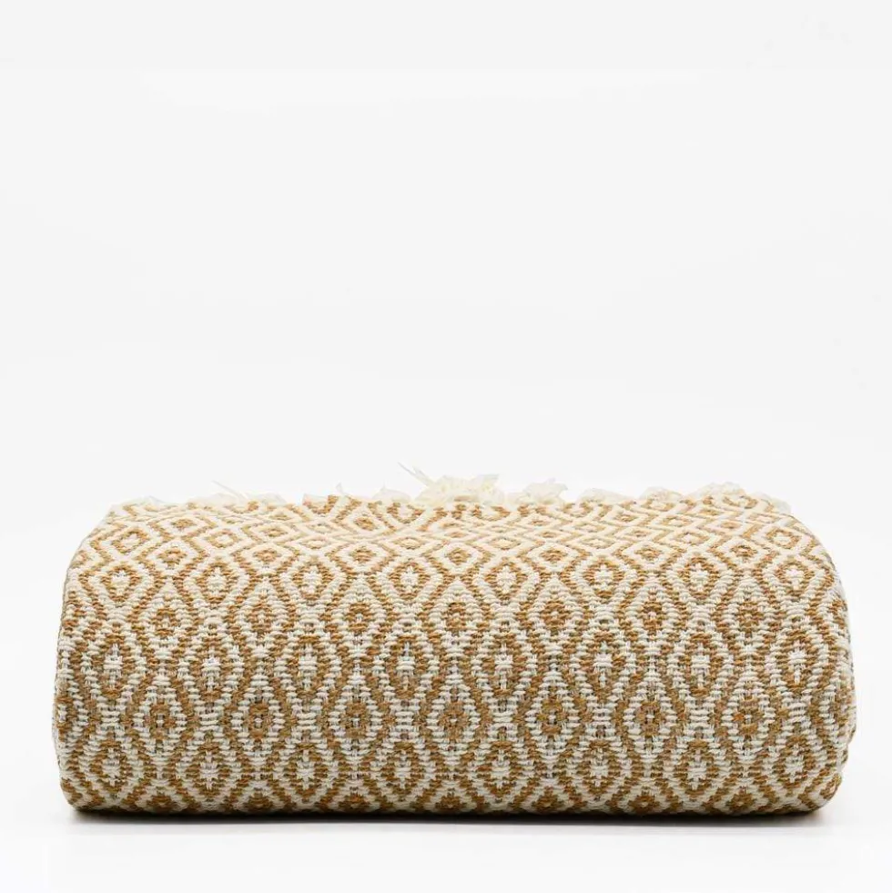 Plaid en coton "Losango" - Beige