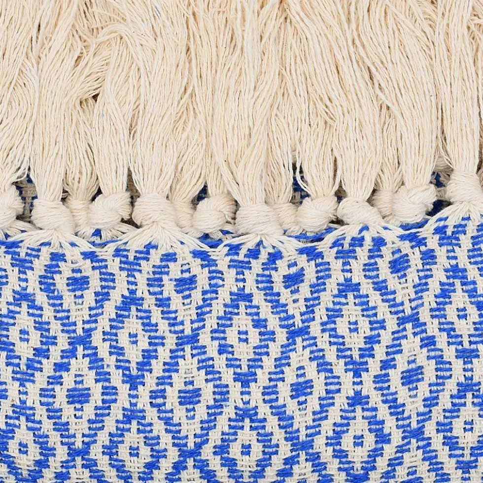 Plaid en coton "Losango" - Bleu Cobalt