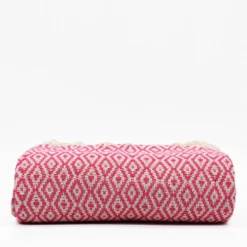 Plaid en coton "Losango" - Rose