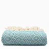 Plaid en coton "Losango" - Turquoise