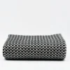 Plaid en coton "Ondas" - Noir