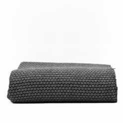 Plaid en coton "Ponto" - Gris foncé