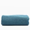 Plaid en coton "Ponto" - Turquoise