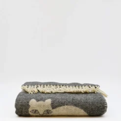 Plaid enfant en laine - Gris