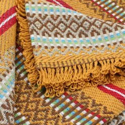 Plaid traditionnel à frange