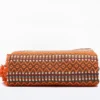 Plaid traditionnel à frange "Manta de Mira de Aire" - Orange