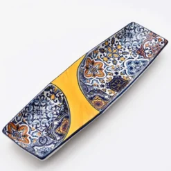 Plat de service en céramique "Azulejos" - Jaune