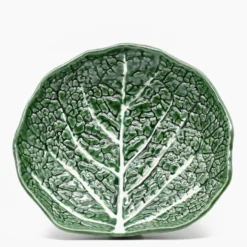 Plat de service en céramique en forme de chou 27cm - Vert