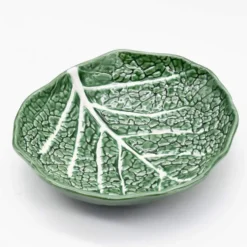 Plat de service en céramique en forme de chou 27cm - Vert