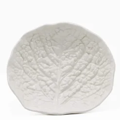 Plat de service en céramique en forme de chou 27cm - Blanc