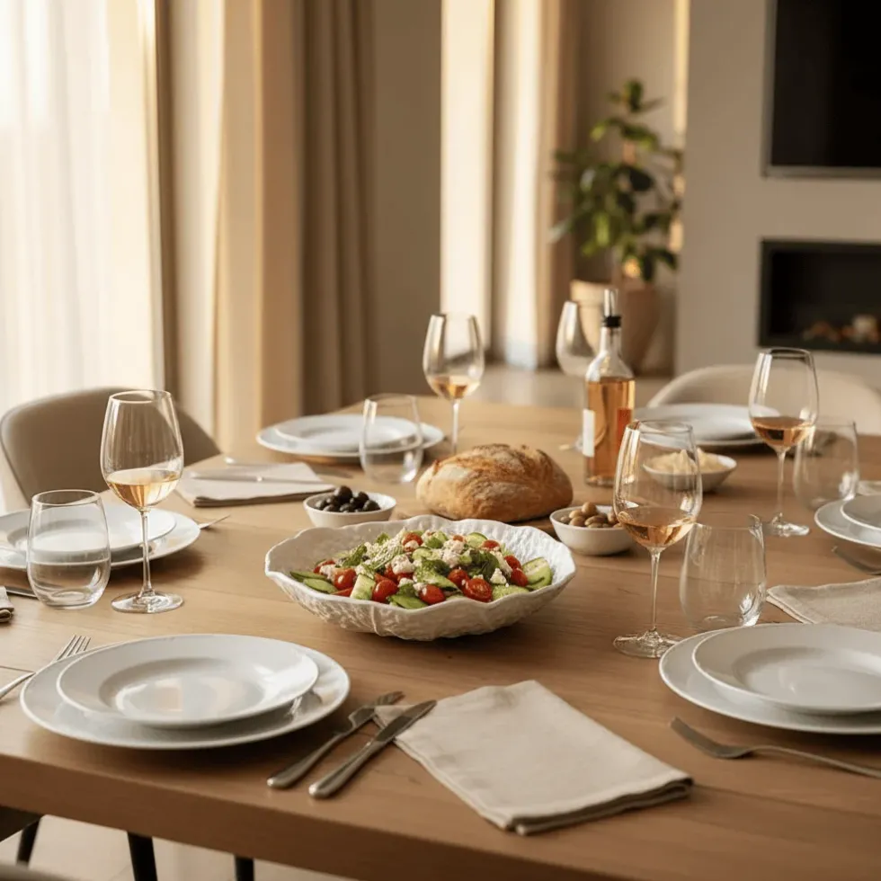 Plat de service en céramique en forme de chou 27cm - Blanc