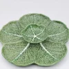 Plat de service en céramique en forme de chou 31cm - Vert