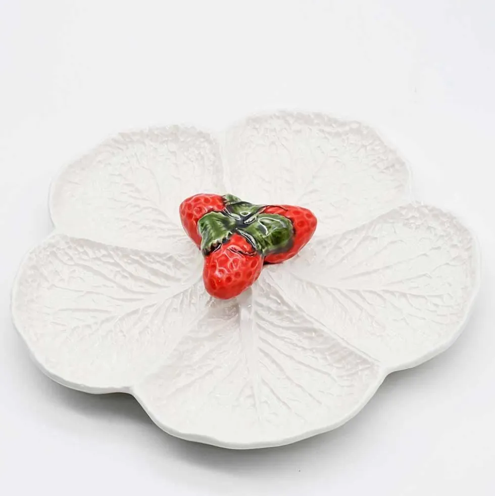 Plat de service en céramique en forme de chou 31cm - Blanc