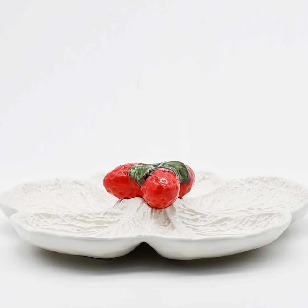 Plat de service en céramique en forme de chou 31cm - Blanc