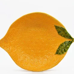 Plat de service en céramique en forme d'orange - 36cm