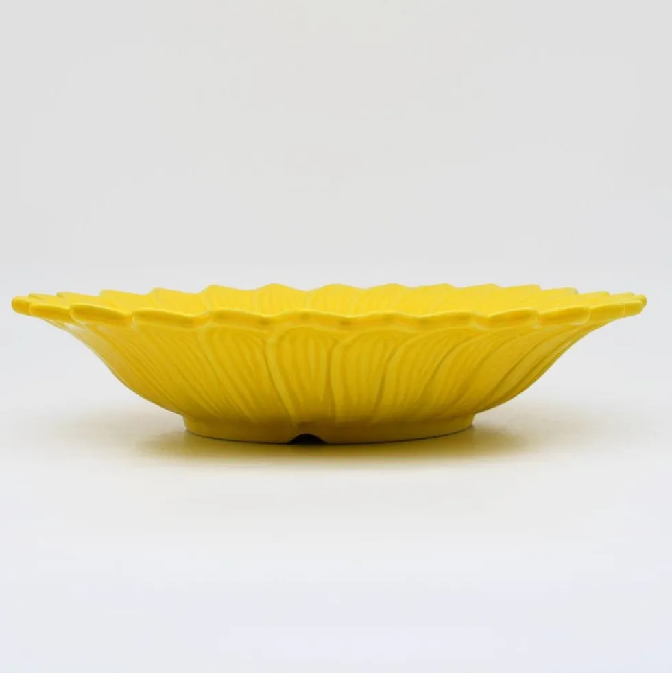 Plat de service en céramique en forme de Tournesol - 28 cm