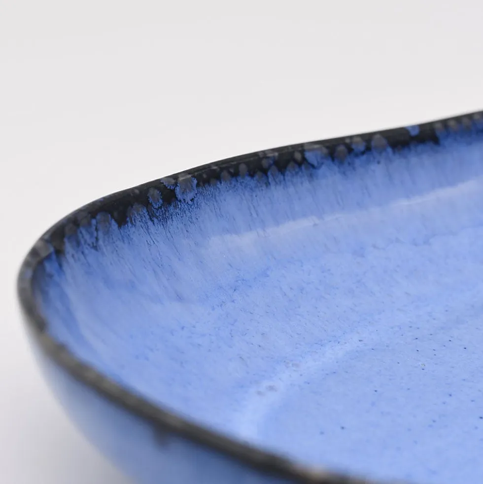 Plat de service en grès "Amazonia" Bleu - 34cm