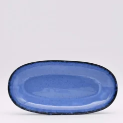 Plat de service en grès "Amazonia" Bleu - 34cm