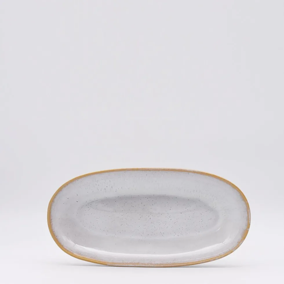 Plat de service en grès "Amazonia" Blanc - 24cm