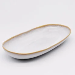 Plat de service en grès "Amazonia" Blanc - 15cm