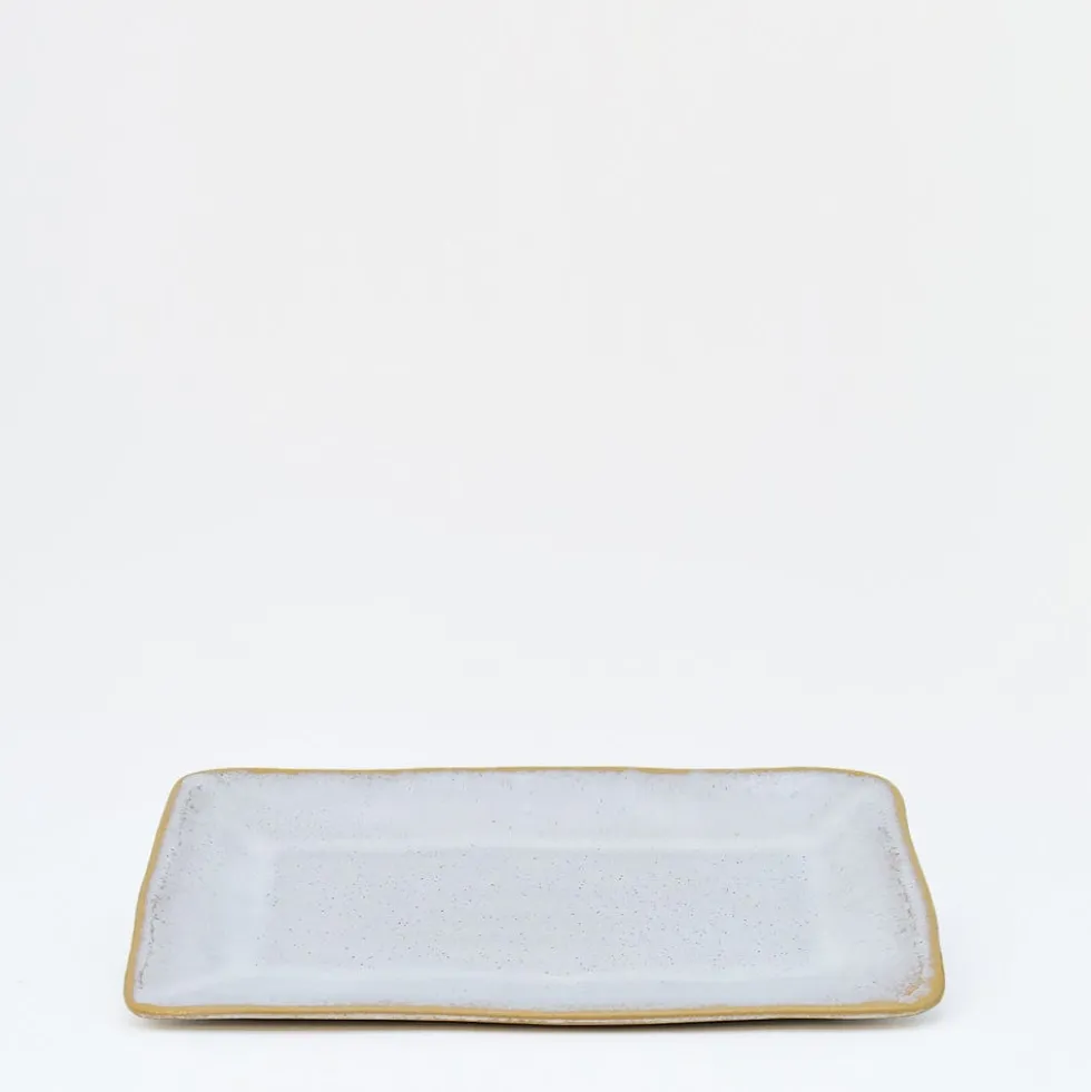 Plat de service en grès "Amazonia" Blanc - 28cm