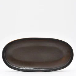 Plat de service en grès "Café" - 34cm