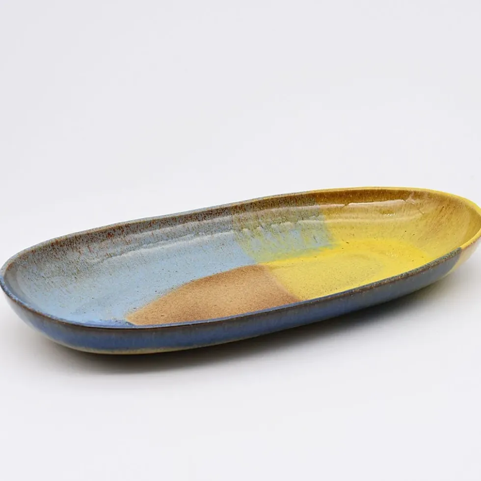 Plat de service en grès "Corals" - 24cm