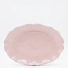 Plat de service en grès fin "Rosa" - Rose