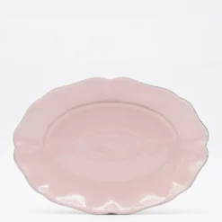 Plat de service en grès fin "Rosa" - Rose