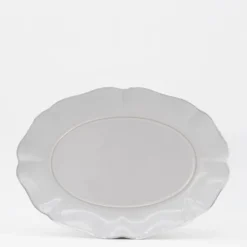 Plat de service en grès fin