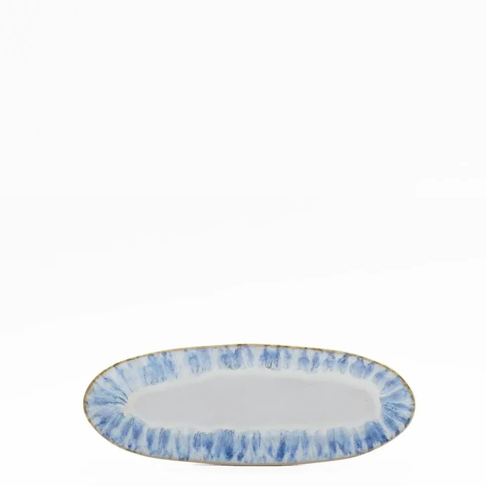 Plat de service en grès ovale "Brisa" - 24cm