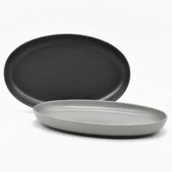 Plat de service en grès “Pacifica" - Artichaud