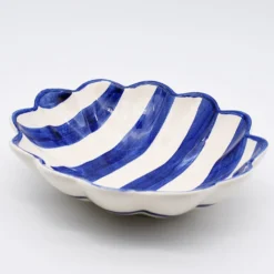 Plat de service rayé "Costa Nova Mar" - Bleu cobalt