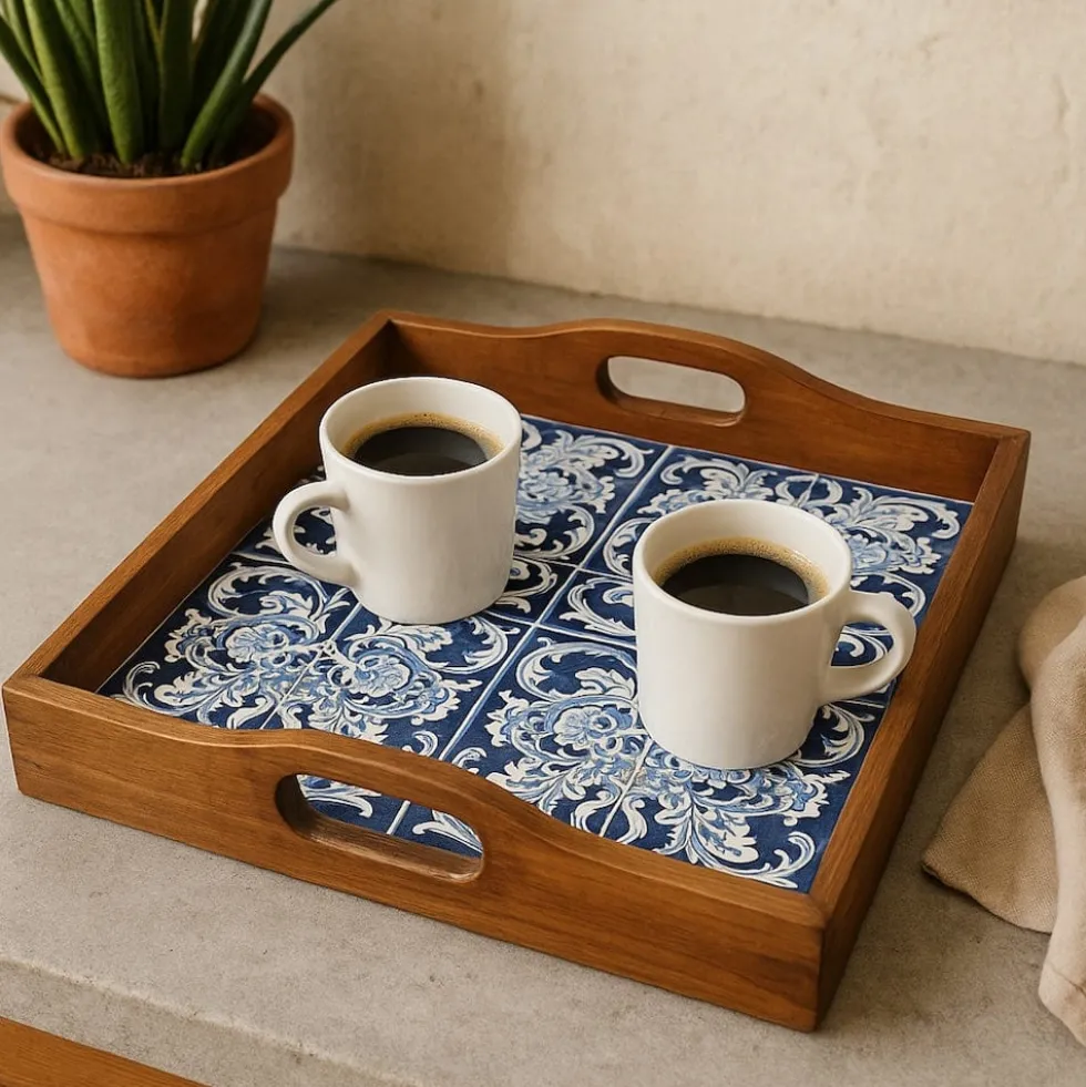 Plateau carré "Azulejos"