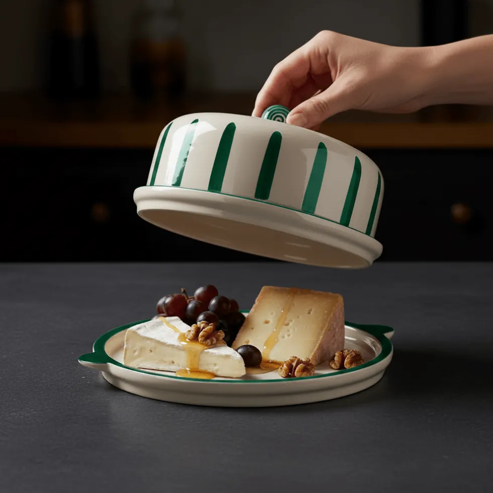 Plateau à fromage ou gateau "Costa Nova Mar" - Vert