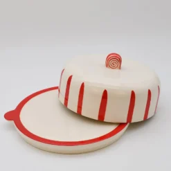 Plateau à fromage ou gateau "Costa Nova Mar" - Rouge