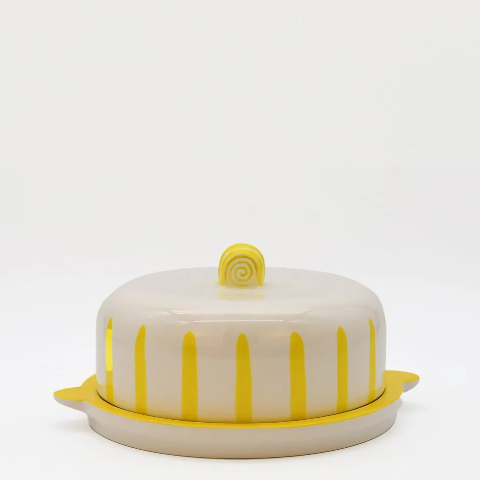Plateau à fromage ou gateau "Costa Nova Mar" - Jaune