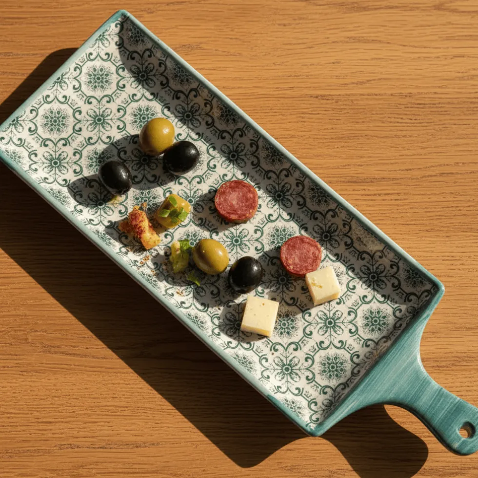 Plat en céramique "Padrão" - Vert