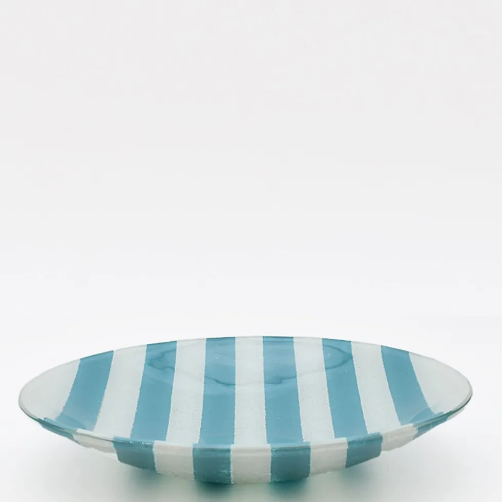 Plat en verre "Marinha Grande" - Turquoise