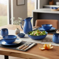 Plat à four en grès "Amazonia" Bleu - 30cm