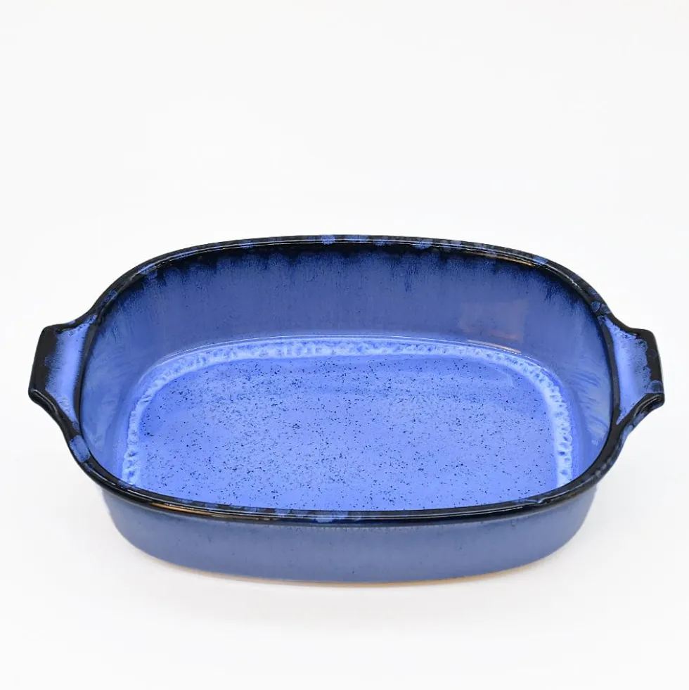 Plat à four en grès "Amazonia" Bleu - 30cm