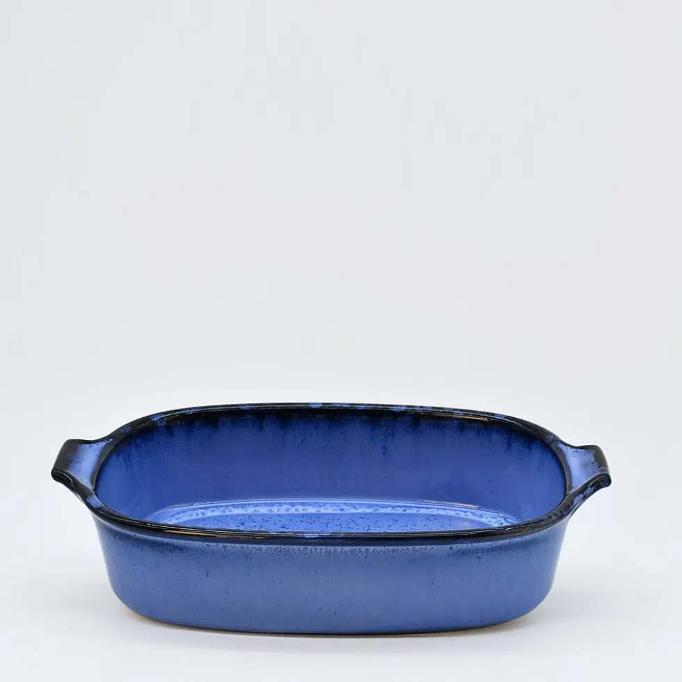 Plat à four en grès "Amazonia" Bleu - 30cm