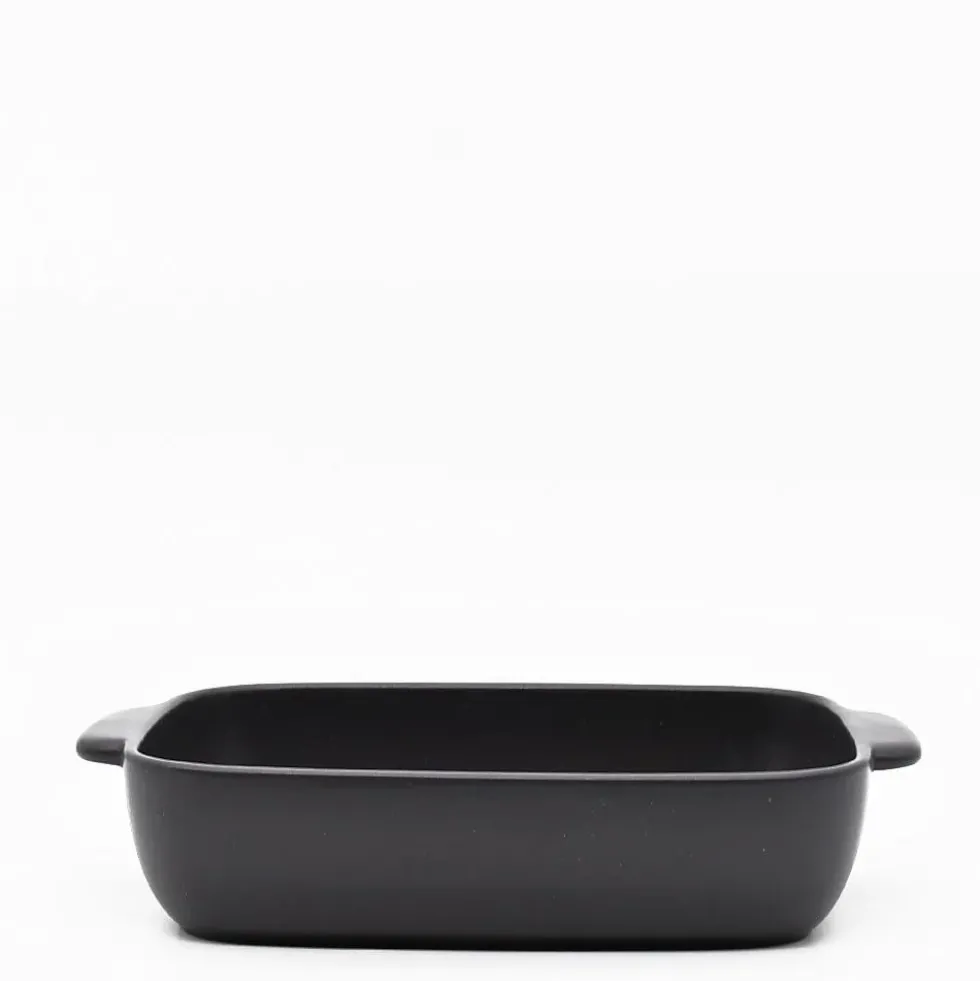 Plat à four en grès “Pacifica" - Anthracite