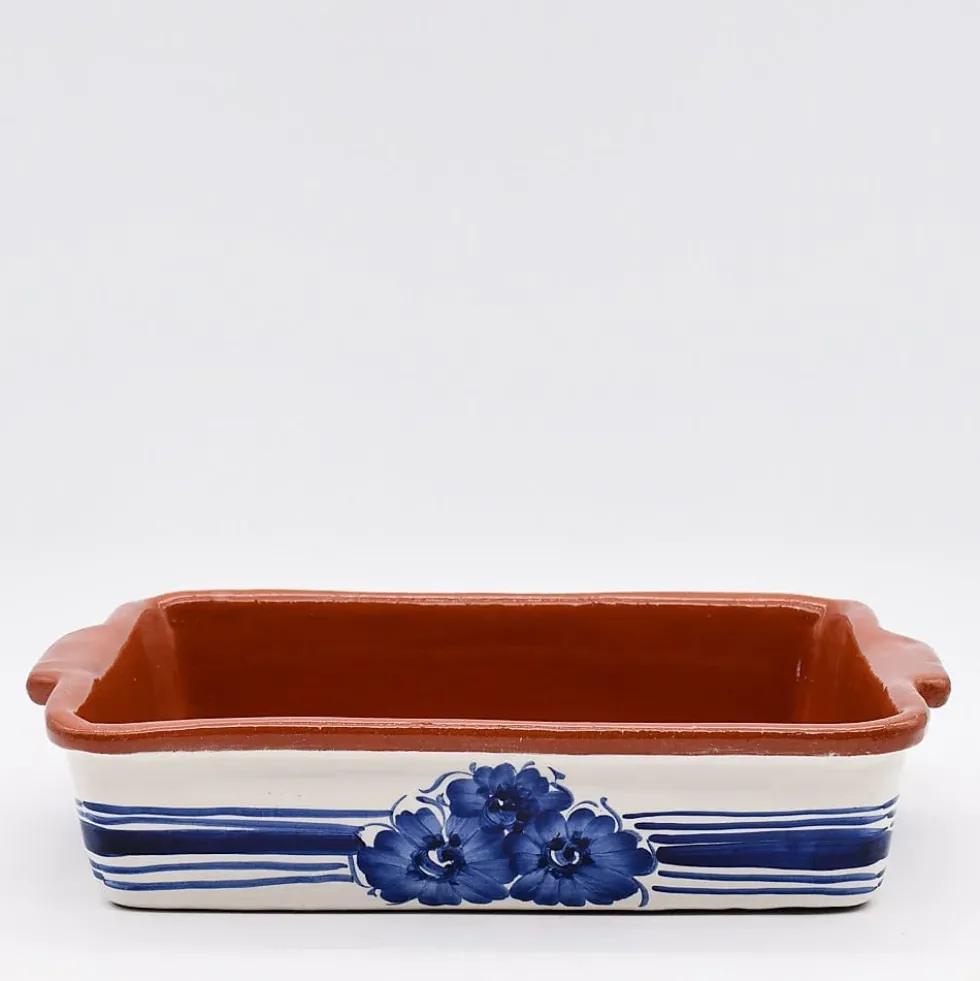 Plat à four en terre cuite - Bleu