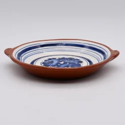 Plat à gratin en terre cuite - Bleu