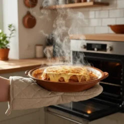 Plat à gratin en terre cuite - Turquoise