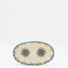 Plat ovale en céramique "Brasão" 19cm - Vert