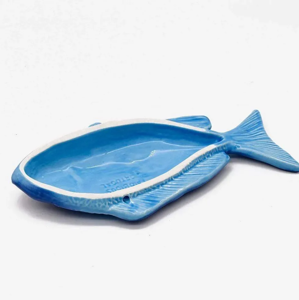 Poisson en céramique "Dourada" Bleu